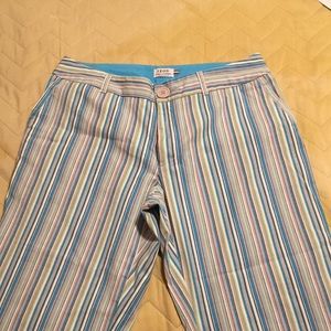 Striped Izod capris